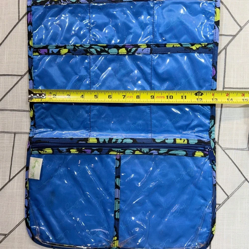 Vera Bradley Hanging Jewelry Organizer OS Blue Floral Night & Day Quilted Travel
